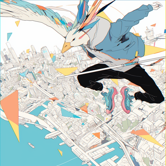 Goose Parkor Anime man Sneakers Pastel Fractals Unisex Tee