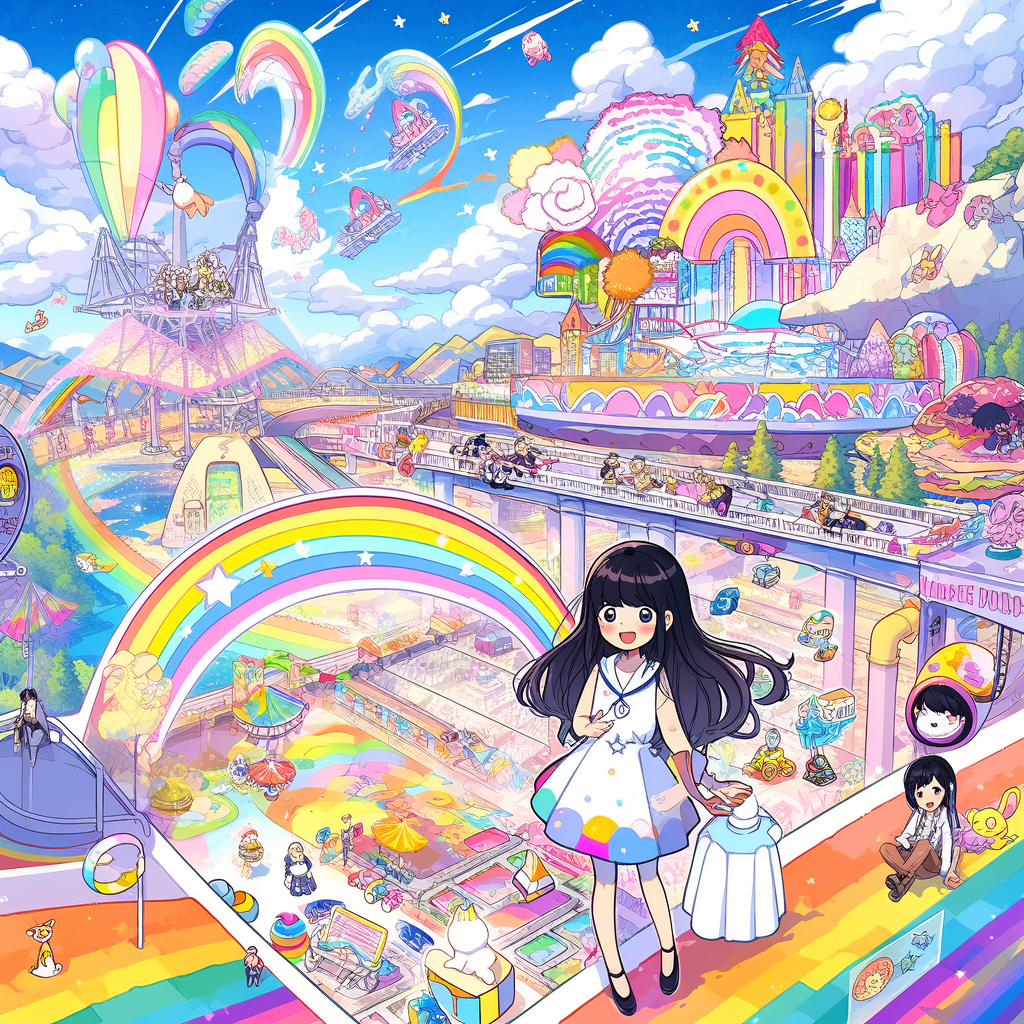 Anime Pastel Color Rainbow Waldo World Anime Unisex Tee