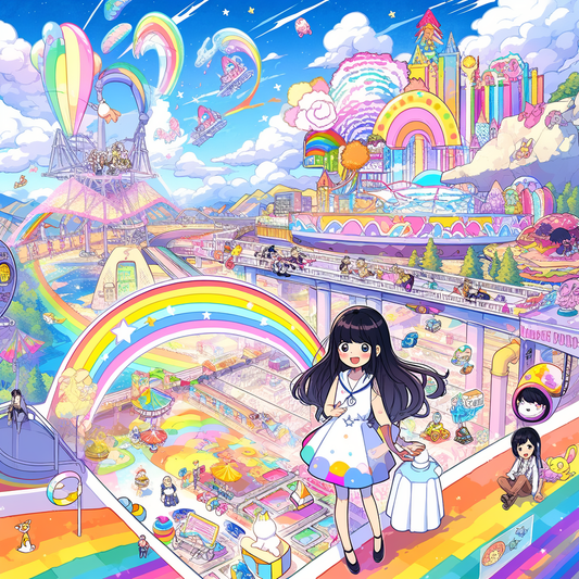 Anime Pastel Color Rainbow Waldo World Anime Unisex Tee