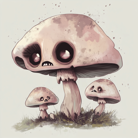 Sad Shroomies Throw Blanket