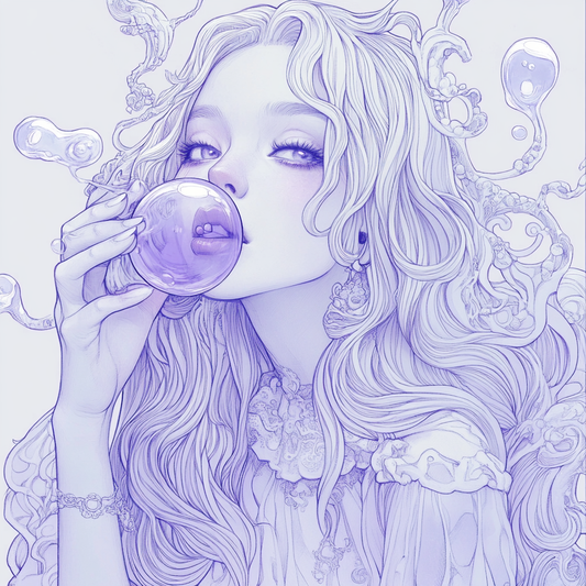 White Bubble Snow Goddess Sipping Pastel Unisex Tee