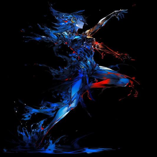 Black Water Dance Anime Lady Mecha Robotic Emotion Unisex Tee