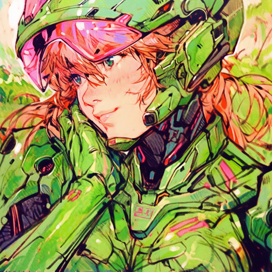 Lime Anime Pink Fractal Avant Girl Mecha Unisex Tee