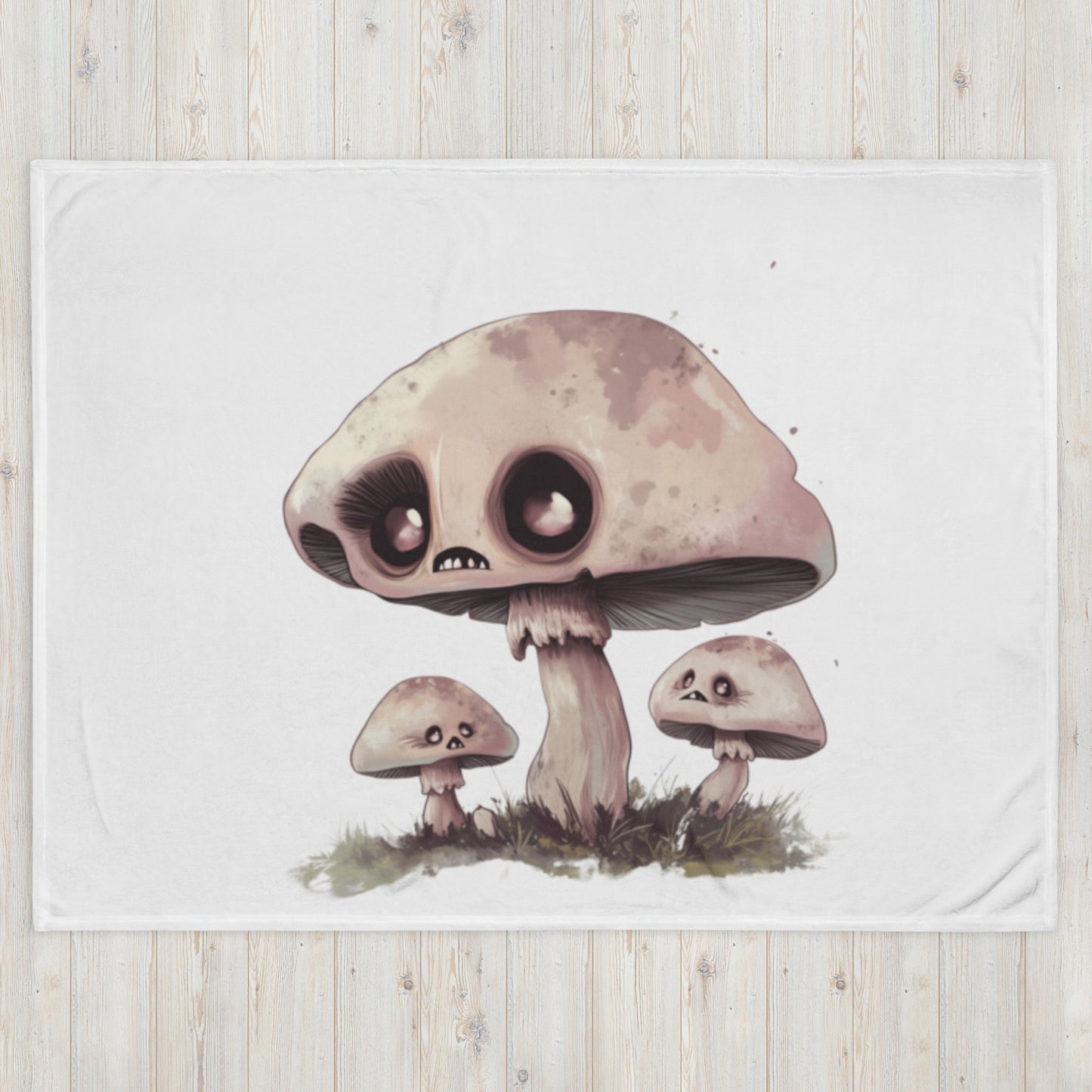 Sad Shroomies Throw Blanket