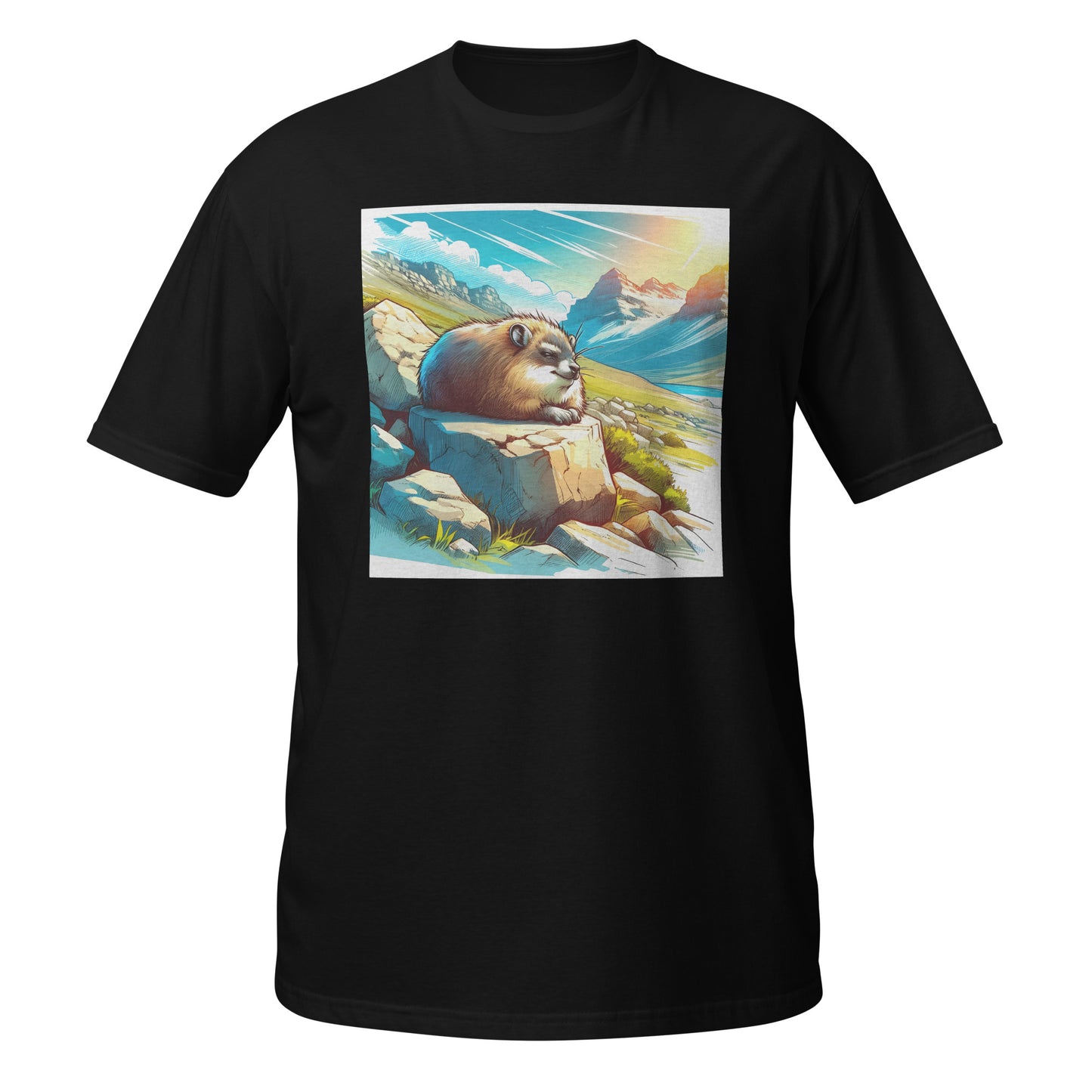 Hyrax Sky Rock Bathing Anime Scene Unisex Tee