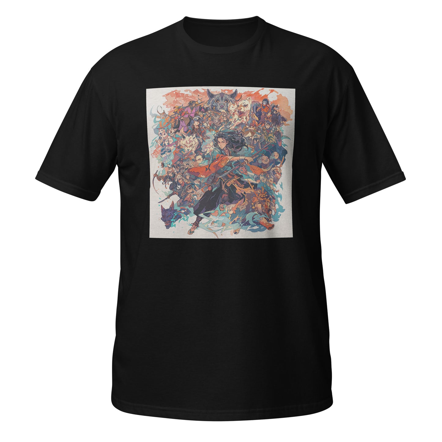 Yokai Mononokian Story Samurai Scene Unisex Tee