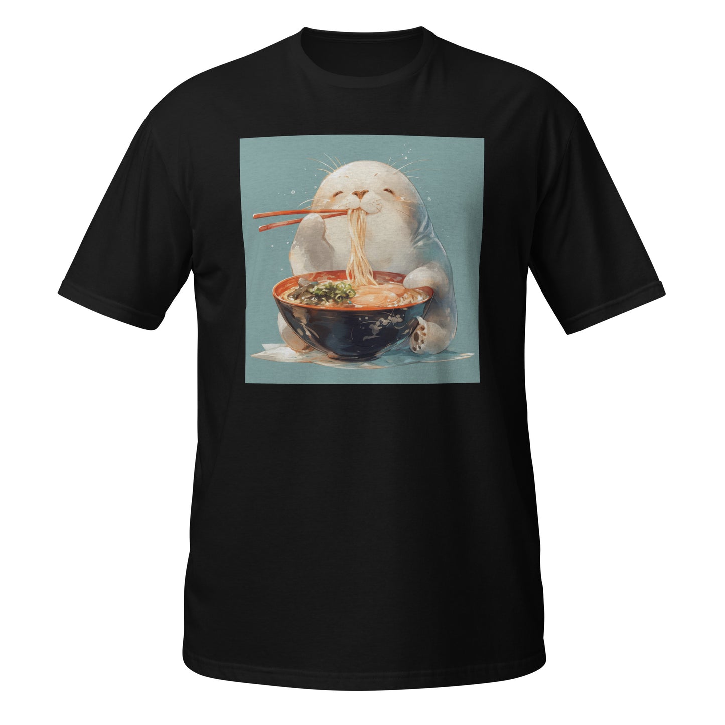 Happy Seal Eating Ramen Unisex Tee