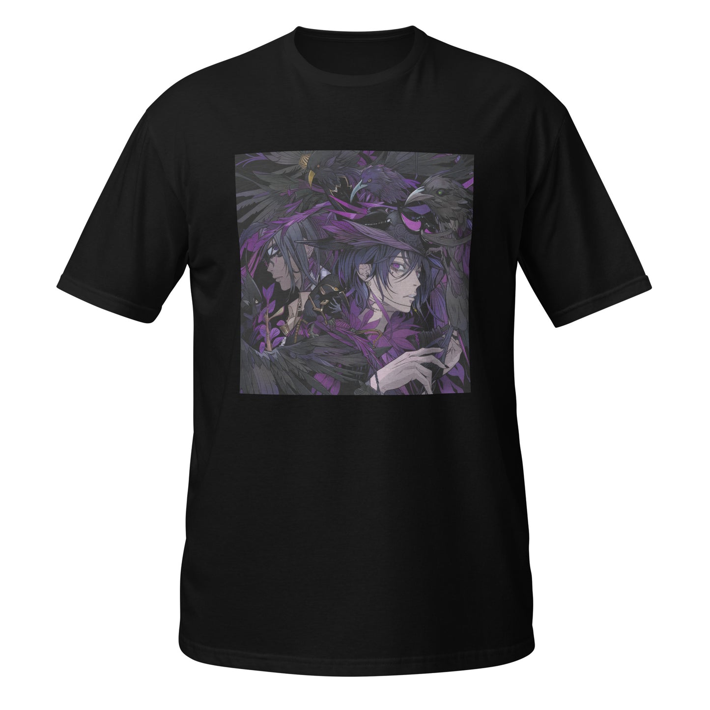 Tengu Crow Purple Anime Man Unisex Tee