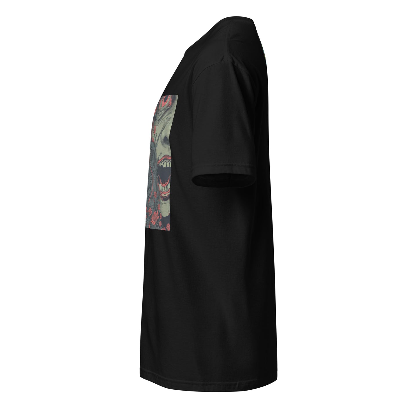 Horror Face Floral Shrine Teeth Unisex Tee