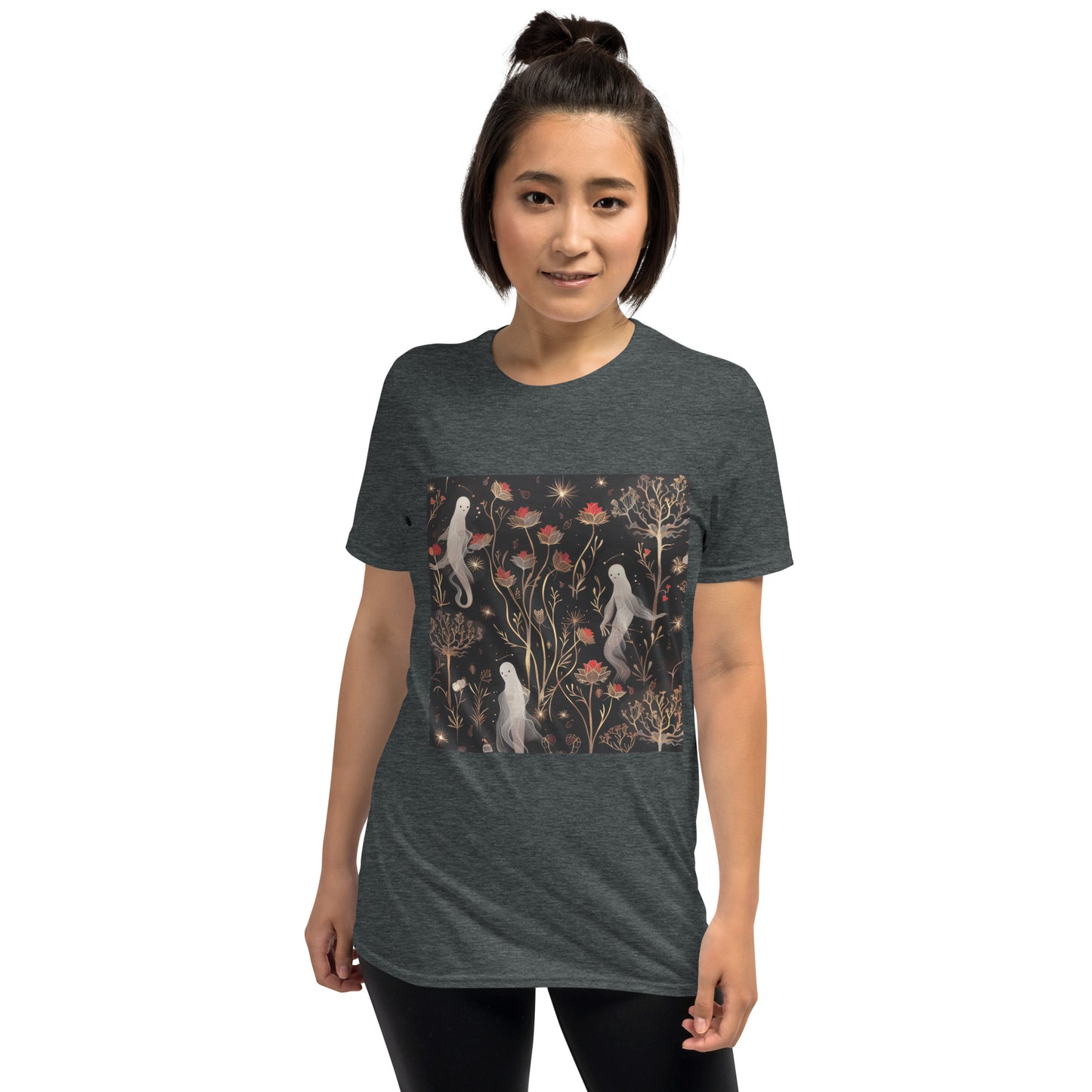 Happy Ghost Flower Goth Unisex Tee