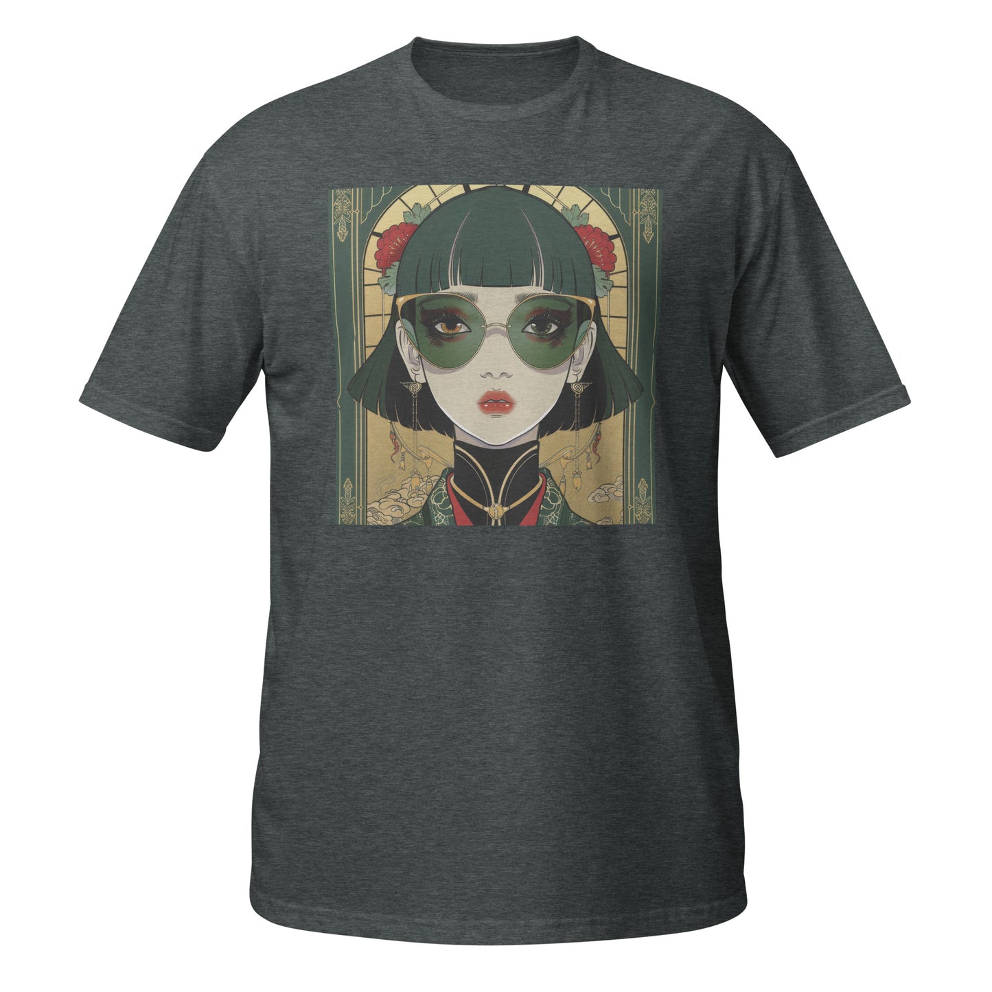 Green Steam Punk Avant Anime lady Unisex Tee