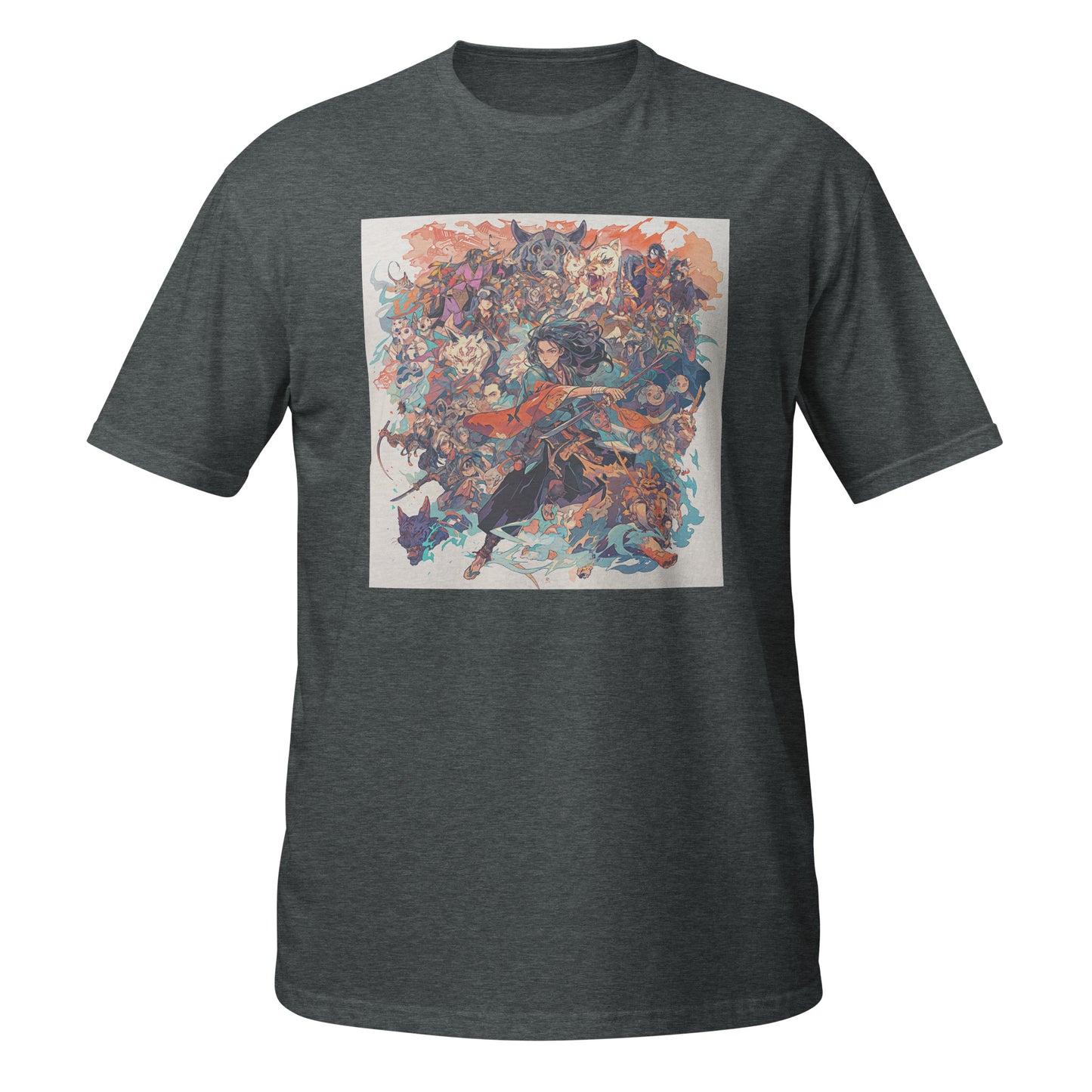 Yokai Mononokian Story Samurai Scene Unisex Tee