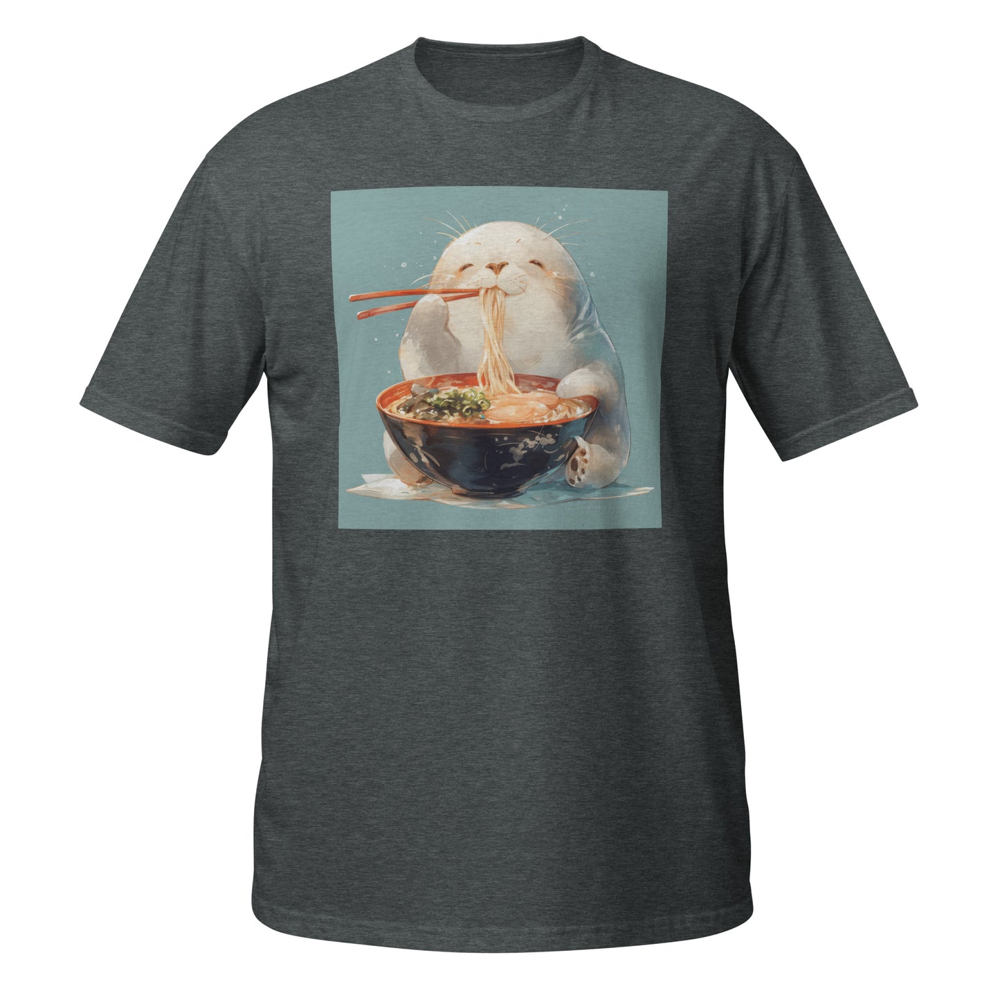 Happy Seal Eating Ramen Unisex Tee