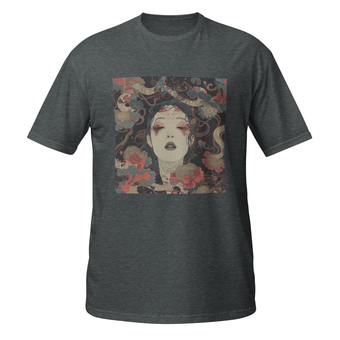Avant Goth Rose Snake Lady Swirling Unisex Tee