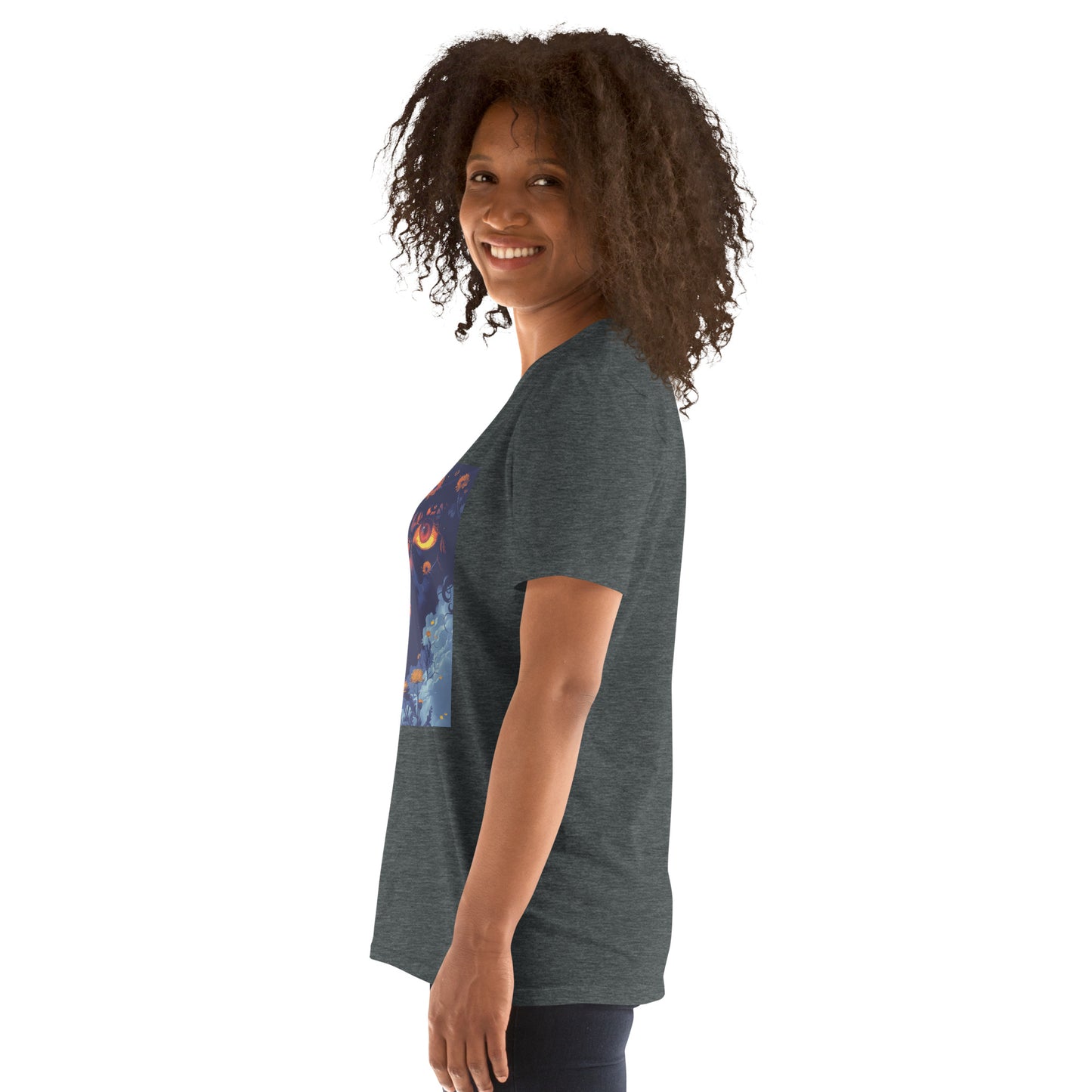 Blue Glow Eye Face in Clouds Reflection Sky Azul NavyUnisex Tee