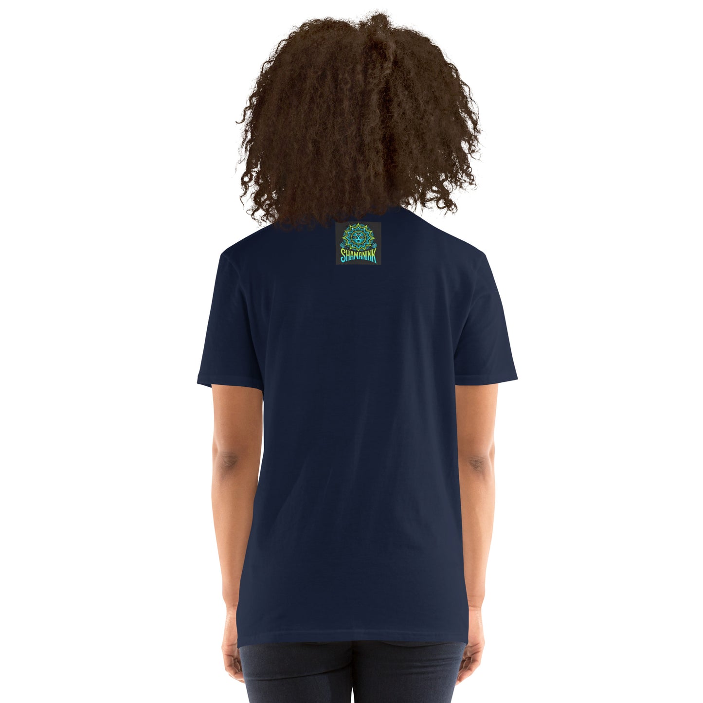 Blue Glow Eye Face in Clouds Reflection Sky Azul NavyUnisex Tee