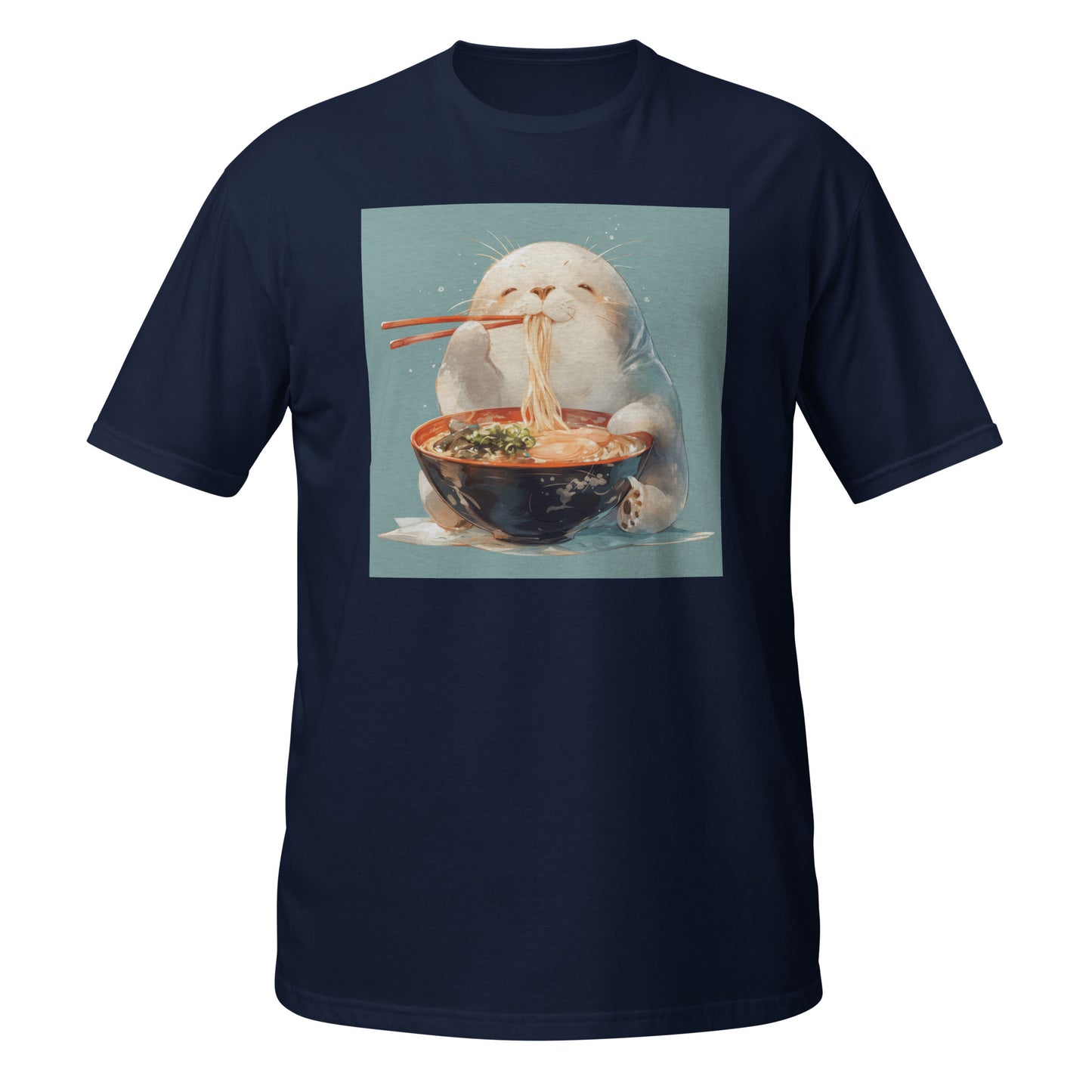 Happy Seal Eating Ramen Unisex Tee