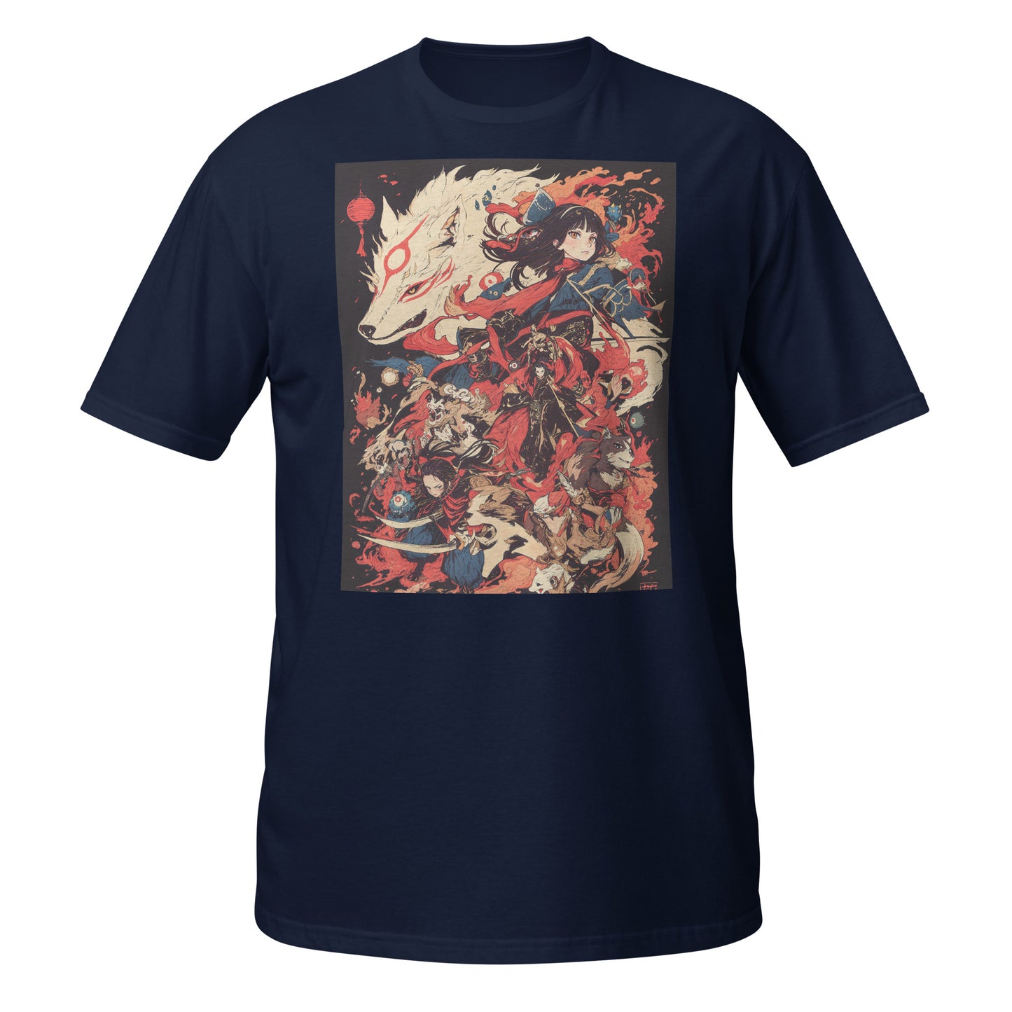 Fox Story Yokai Japan Scroll Page Anime Unisex Tee