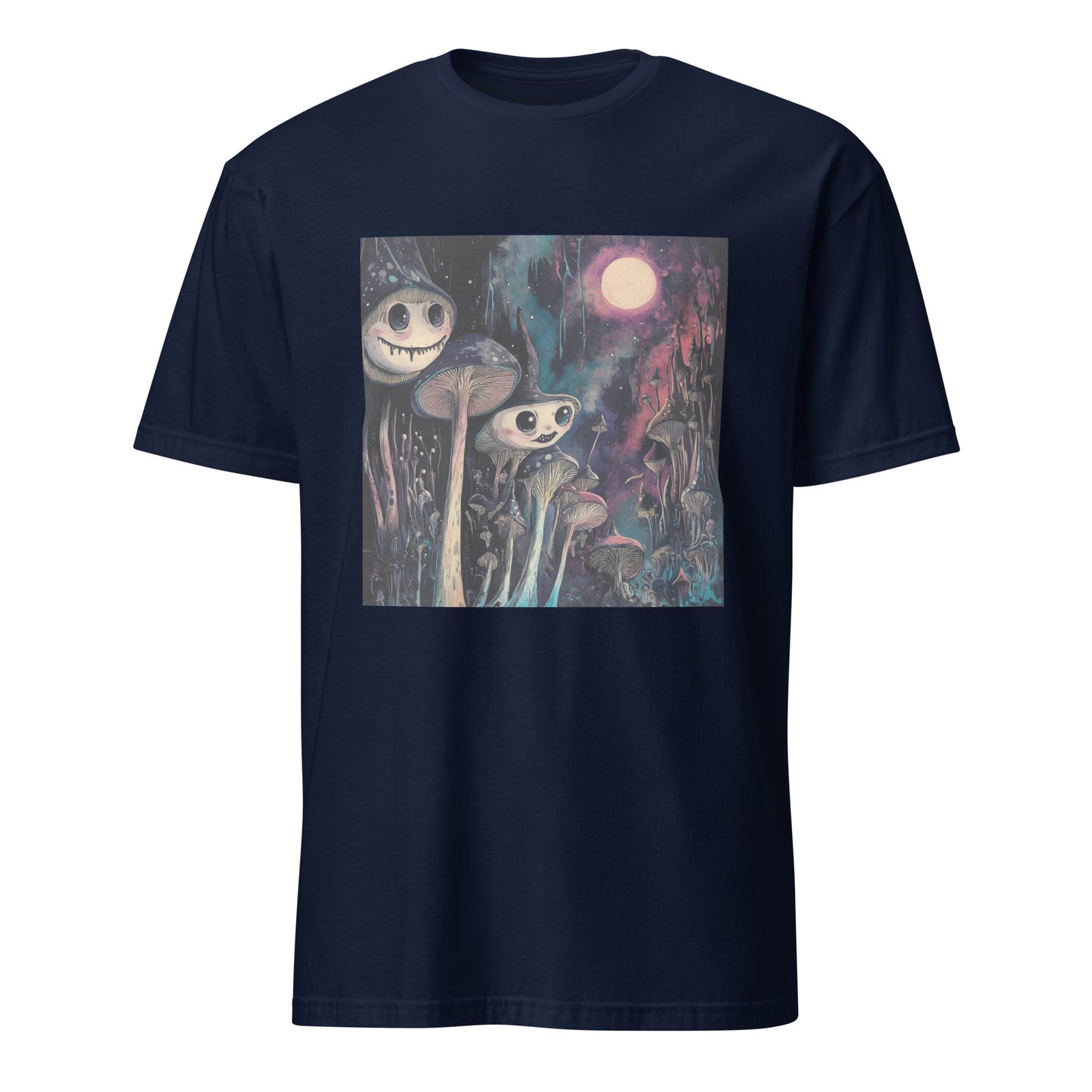 Shroom Stalk Uv Night Drip Hallows Eve Moon Short-Sleeve Unisex T-Shirt