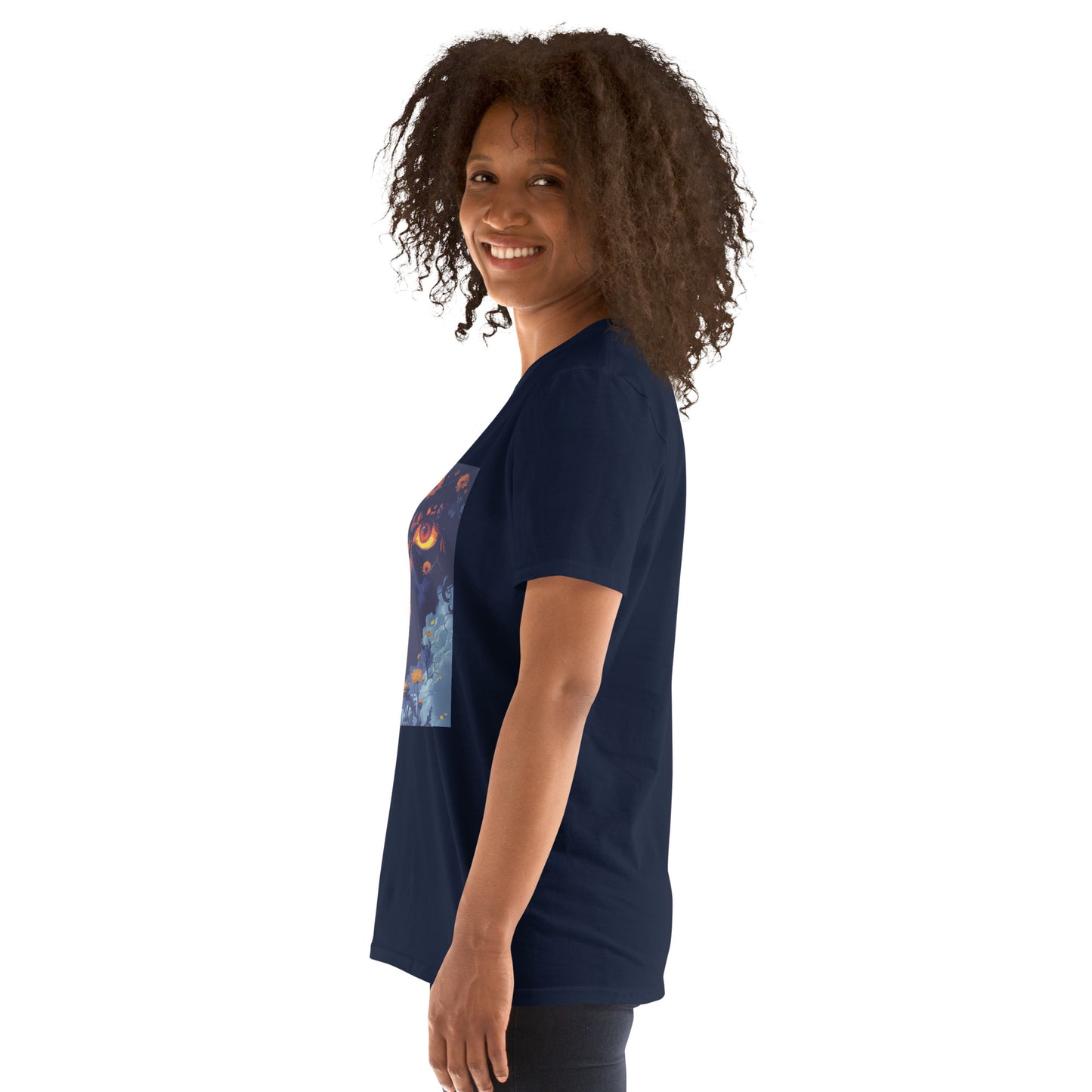 Blue Glow Eye Face in Clouds Reflection Sky Azul NavyUnisex Tee