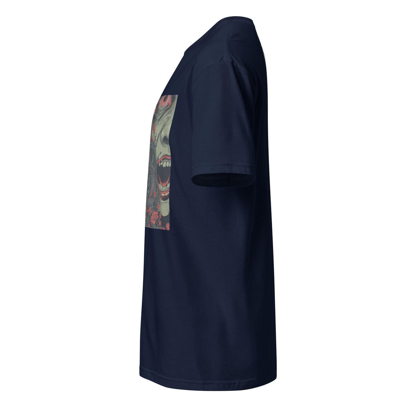 Horror Face Floral Shrine Teeth Unisex Tee