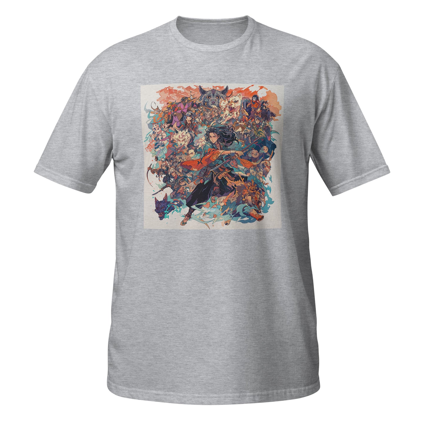 Yokai Mononokian Story Samurai Scene Unisex Tee