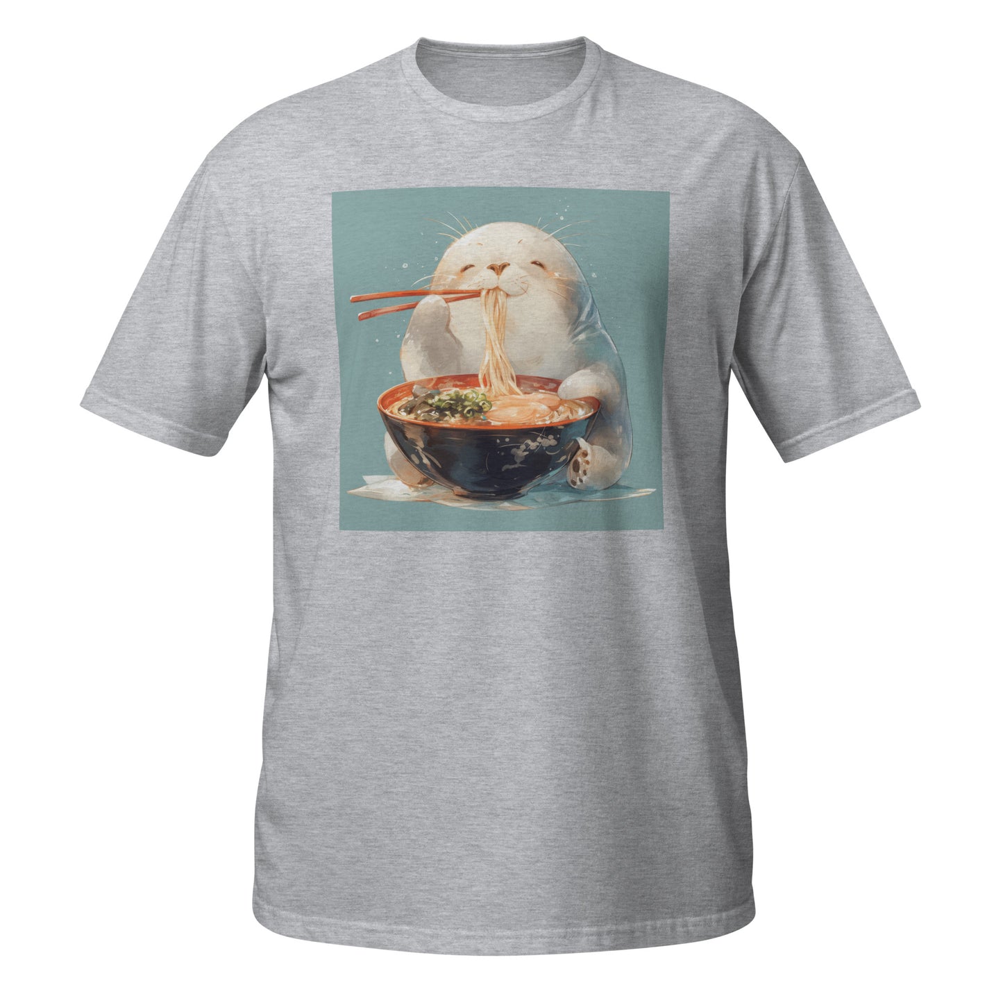 Happy Seal Eating Ramen Unisex Tee