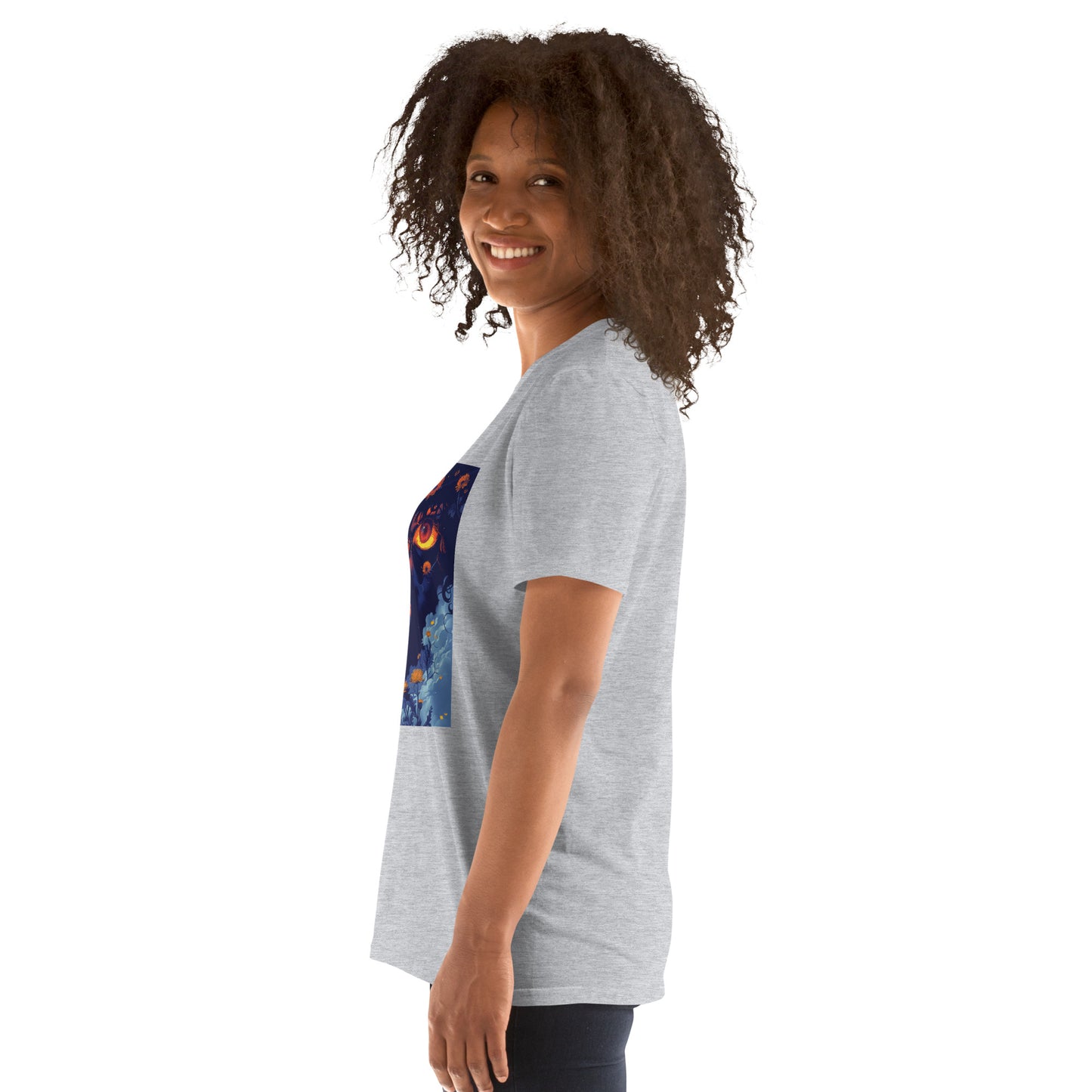 Blue Glow Eye Face in Clouds Reflection Sky Azul NavyUnisex Tee