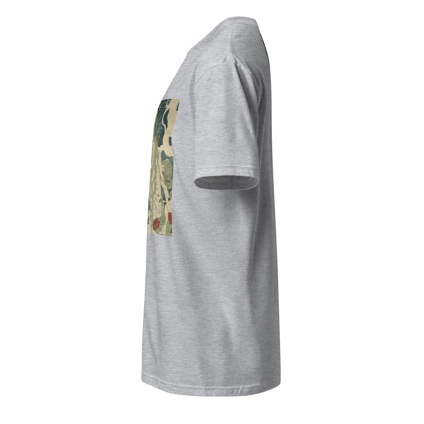 Skull Rose Mute Grey Scale Japan Octopi Art Unisex Tee