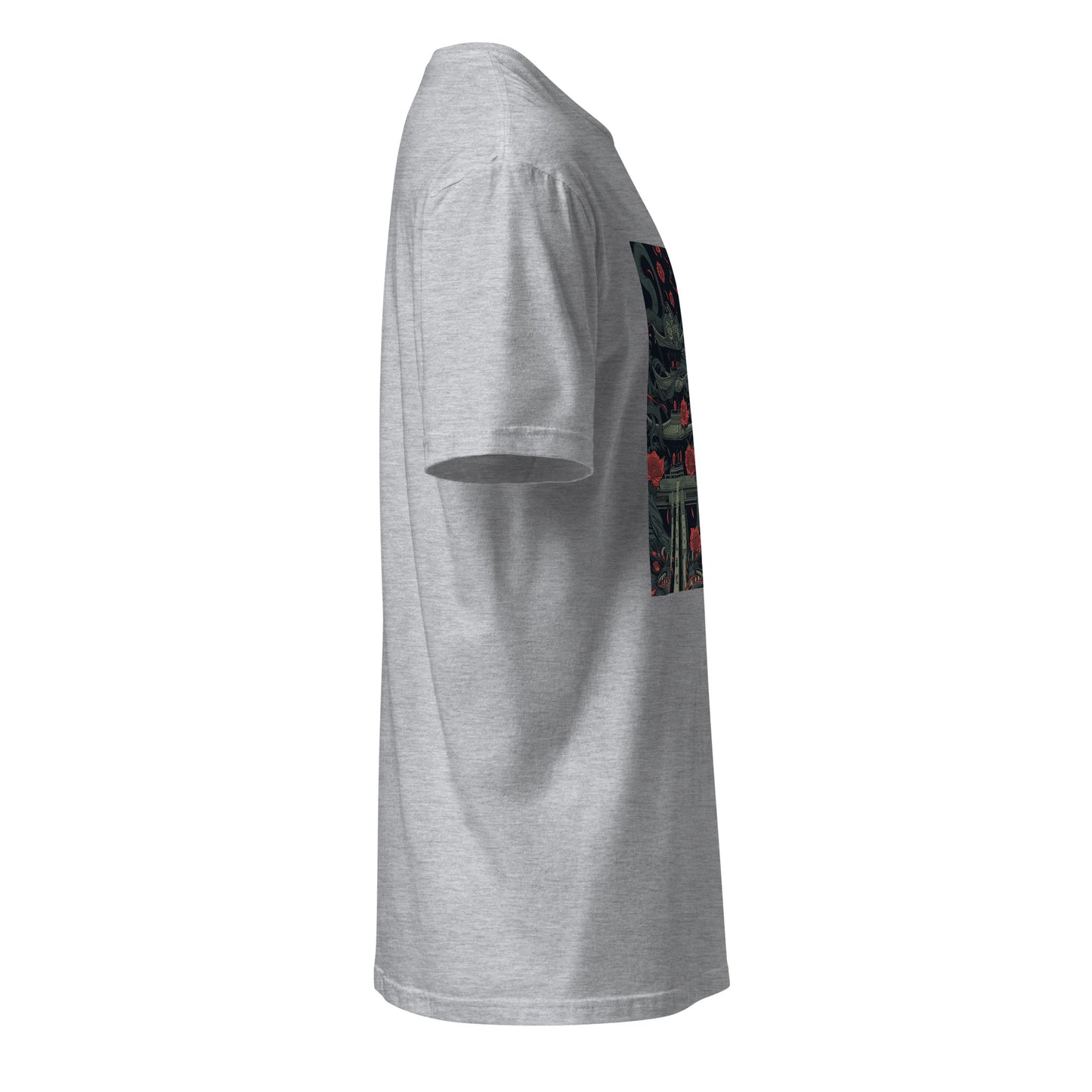 Horror Face Floral Shrine Teeth Unisex Tee