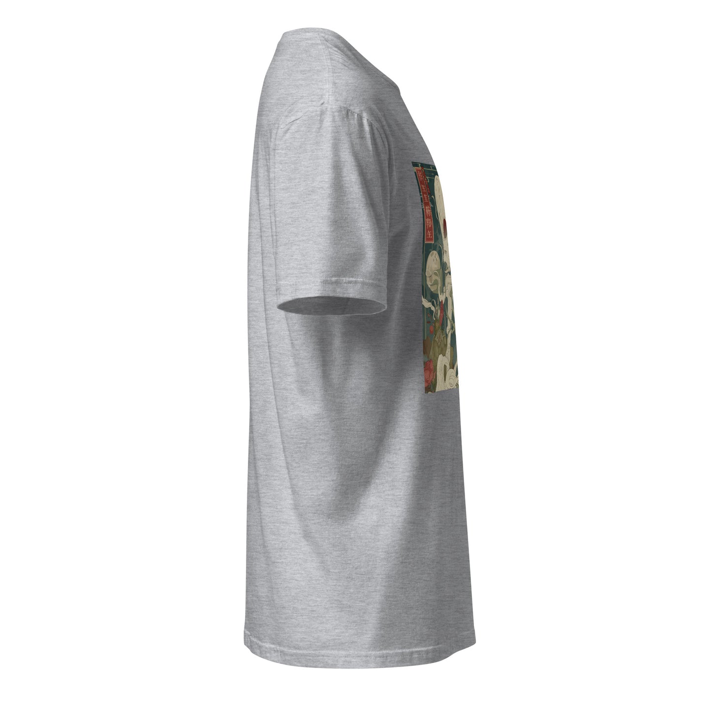 Skull Rose Mute Grey Scale Japan Octopi Art Unisex Tee