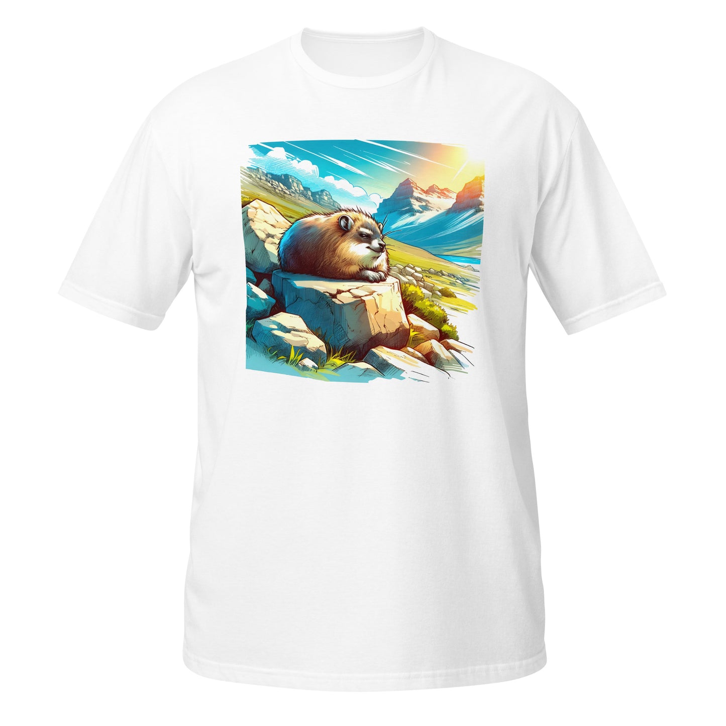 Hyrax Sky Rock Bathing Anime Scene Unisex Tee