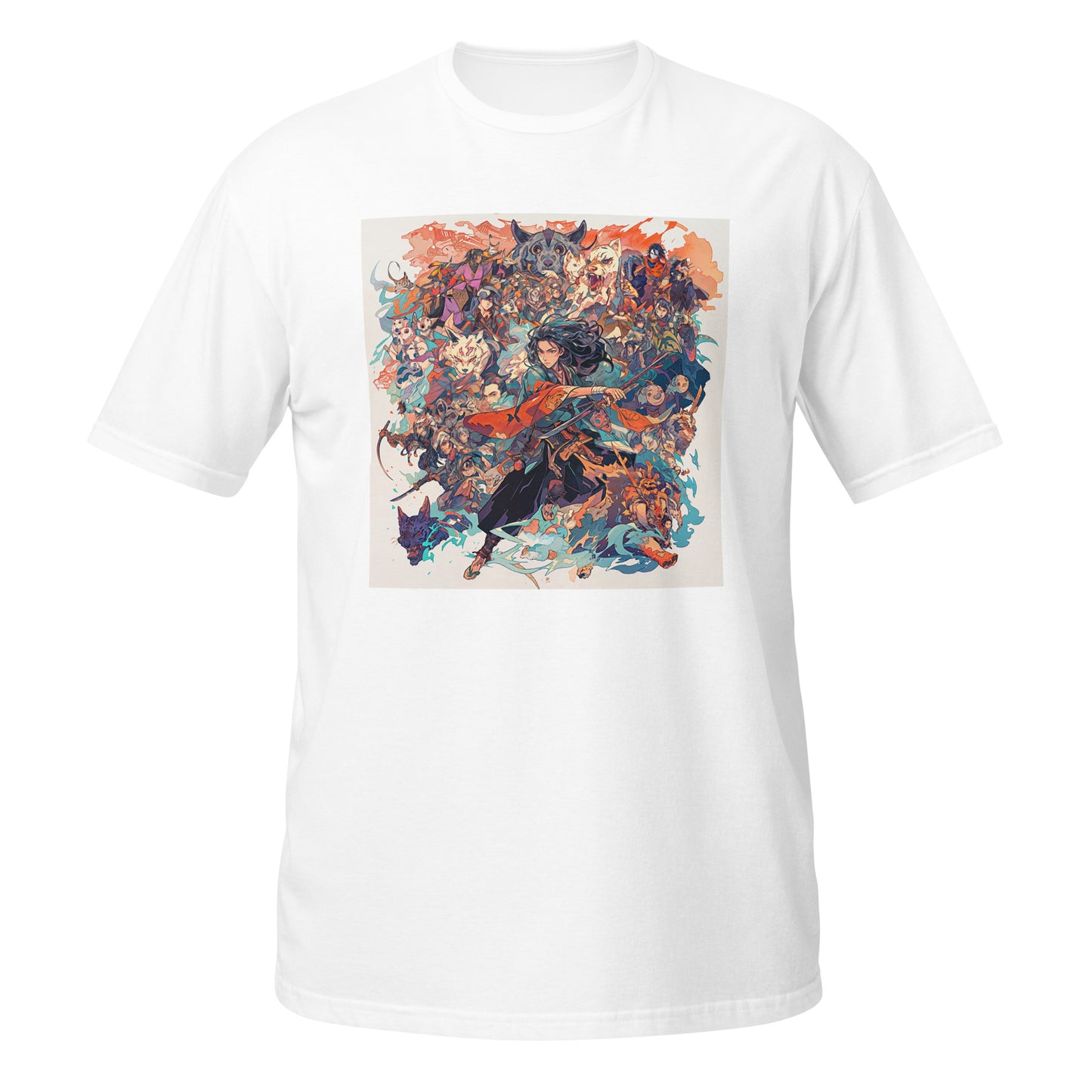 Yokai Mononokian Story Samurai Scene Unisex Tee