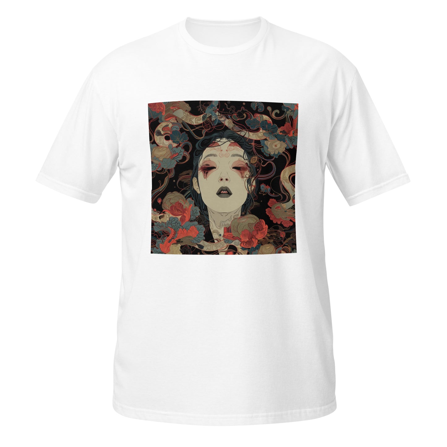 Avant Goth Rose Snake Lady Swirling Unisex Tee