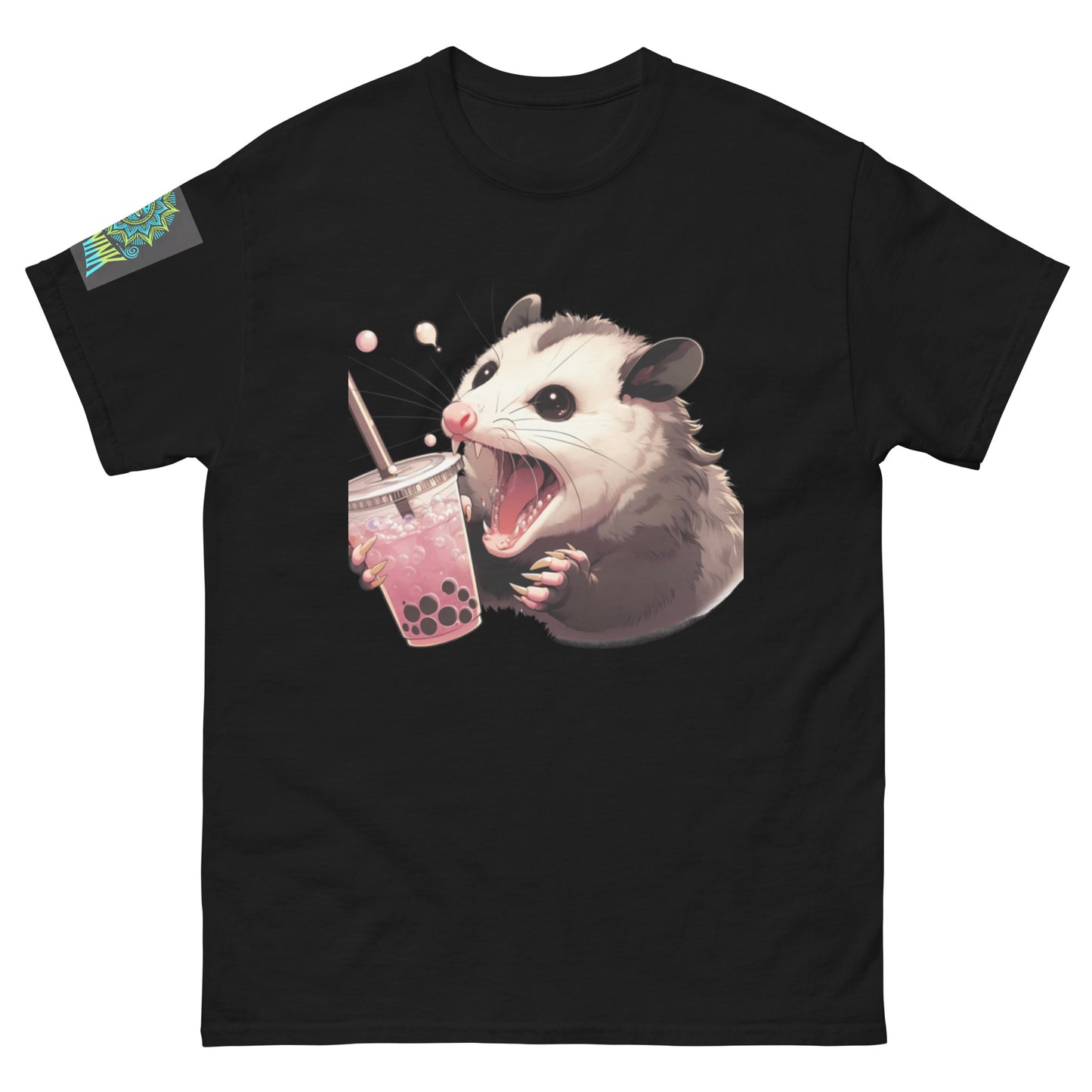 Pastel Boba Tea Pink Opossum Unisex Tee