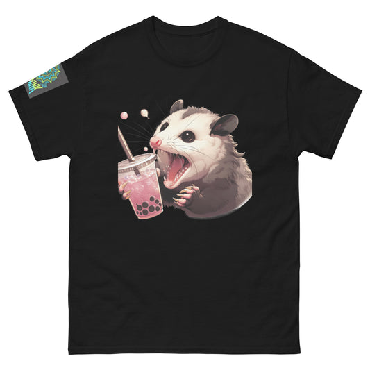 Pastel Boba Tea Pink Opossum Unisex Tee