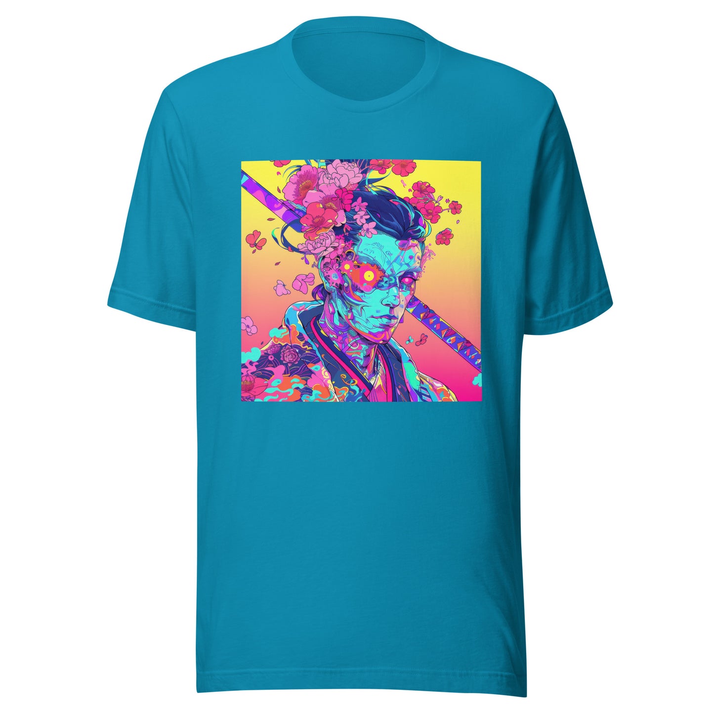 Avant Ombre Floral Samurai Cherry Blossoms Unisex Tee