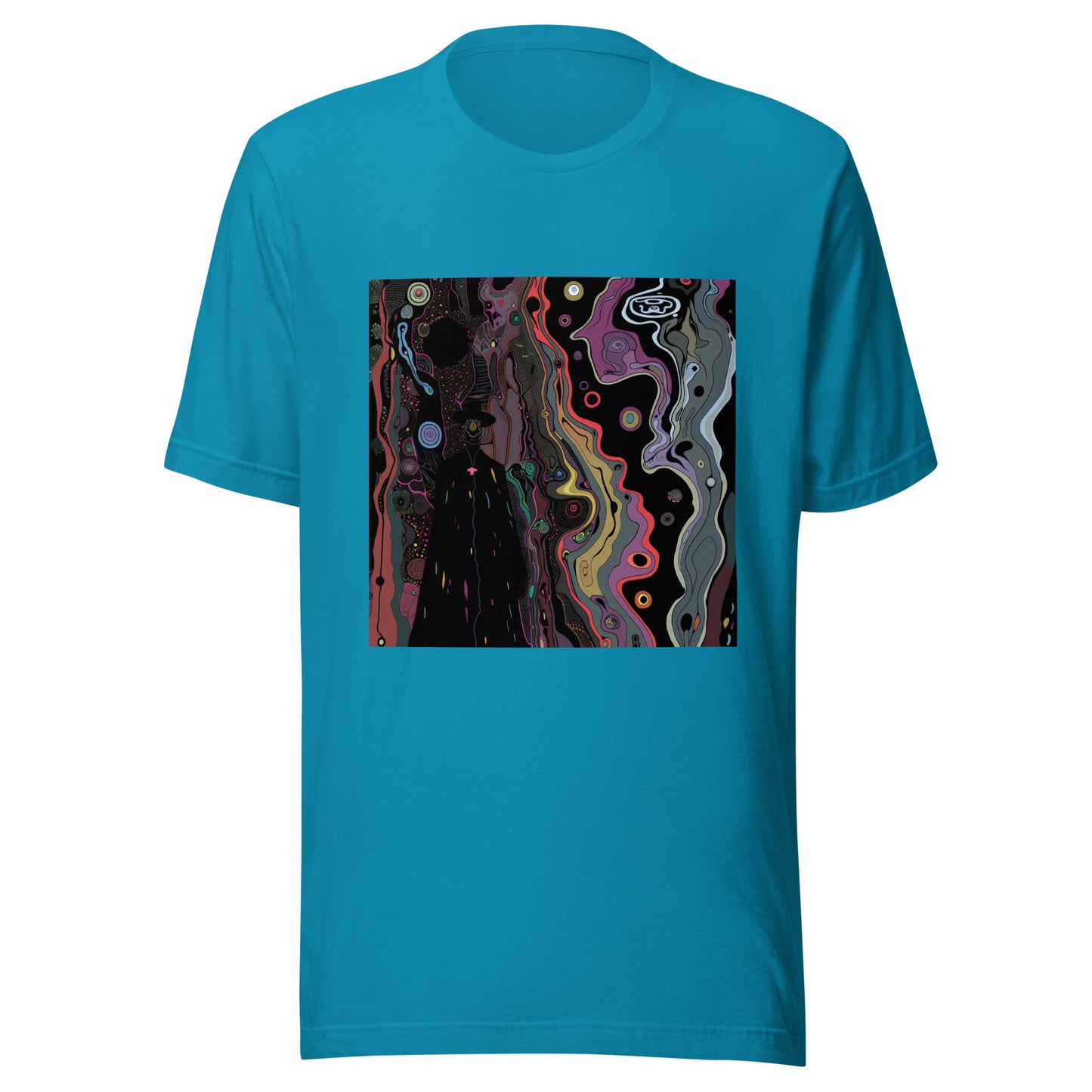 Color Shadow Silhouette Horror Oil Spill Psychedelic Unisex Tee