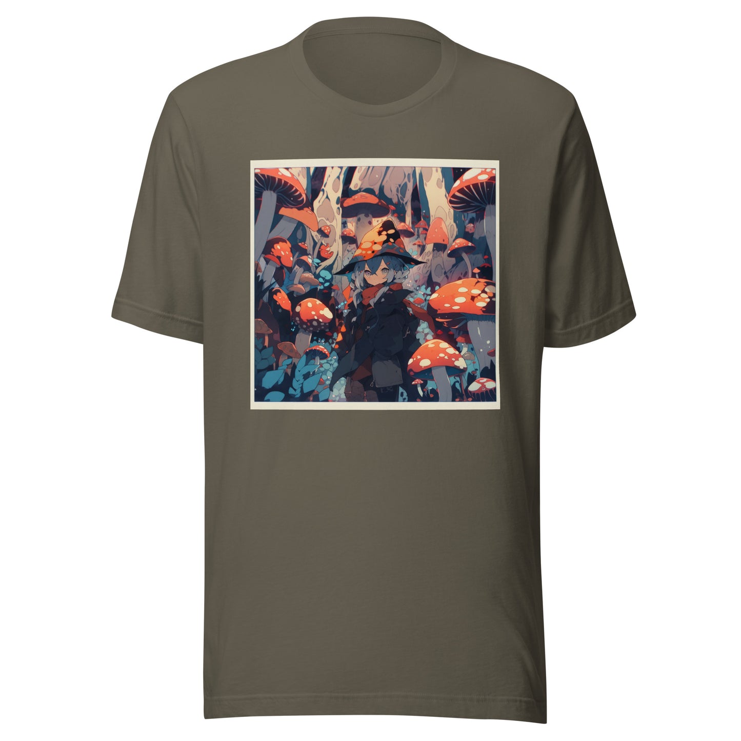Grey Closeup Mushroom Tall Woods Unisex Tee