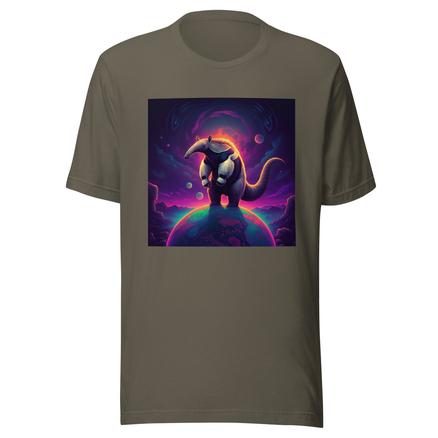 Galactic Space Anteater UV Festival Glow Unisex Tee