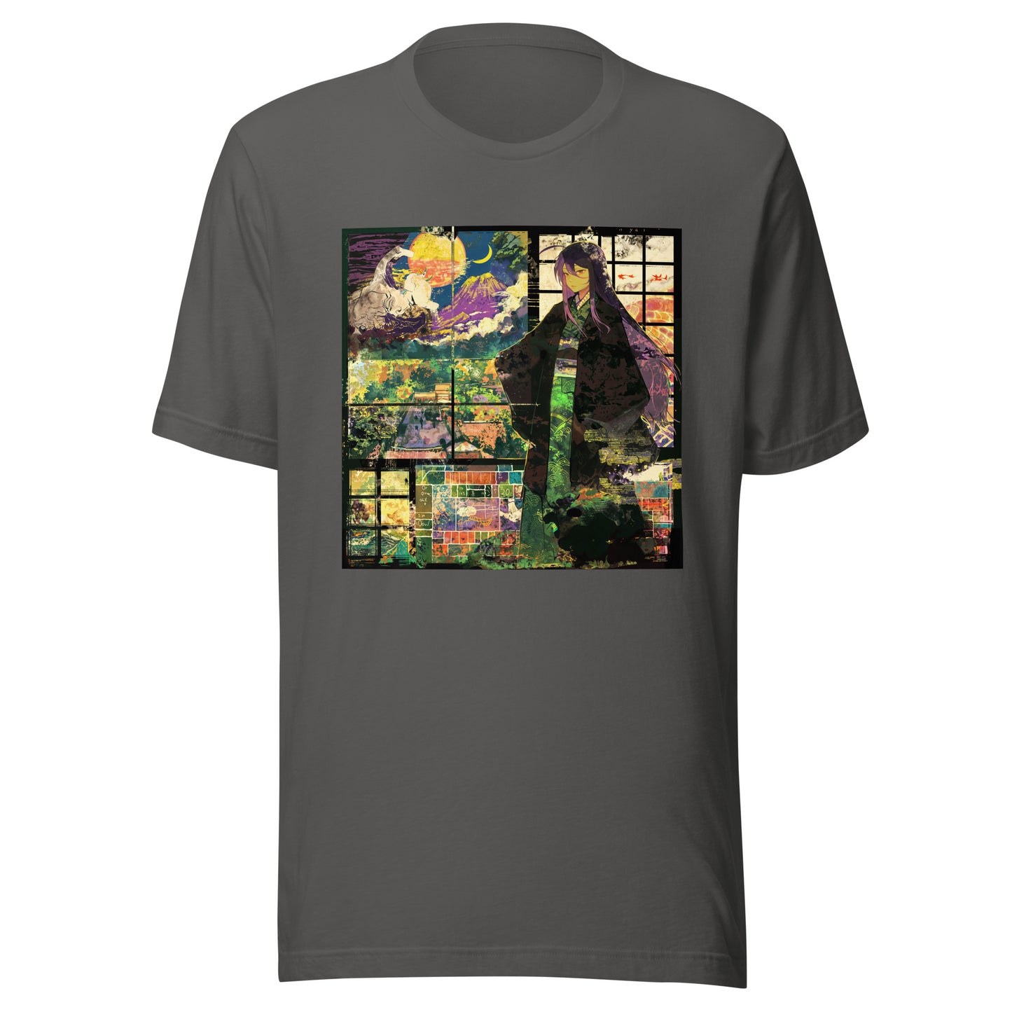 Stain Glass Kimono Anime Man Unisex Tee