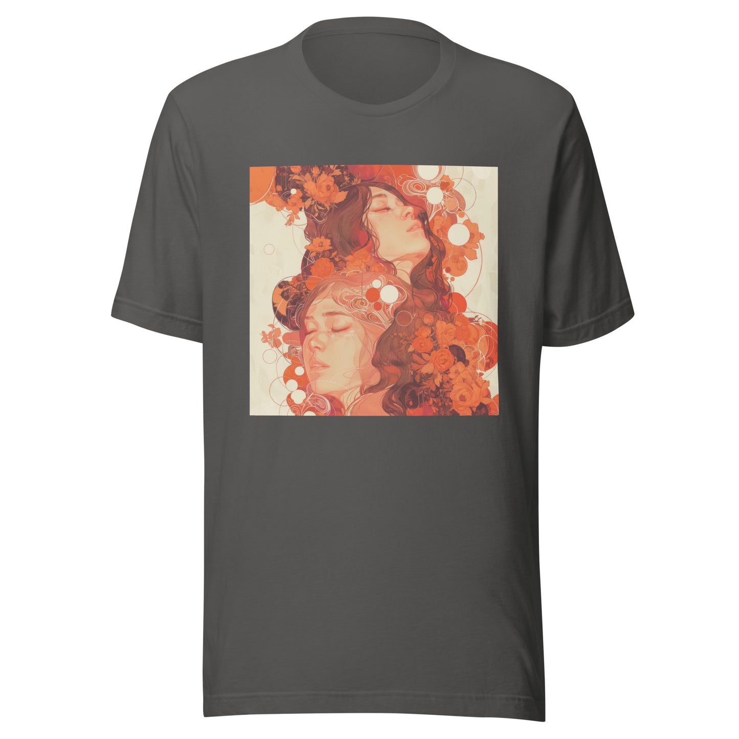 Orange Floral Swirl Avant Unisex Tee