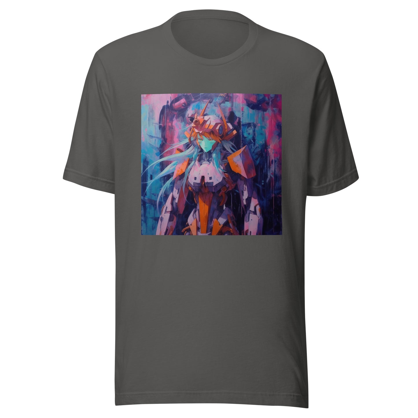 Watercolor Gundam Mecca Anime Color Drip Girl Neon UV Unisex Tee