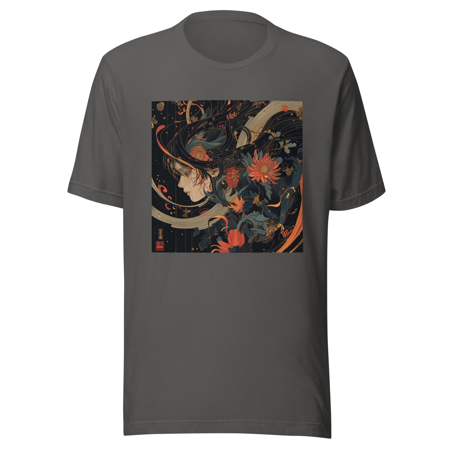 Avant Floral Motion Girl left Profile Unisex Tee