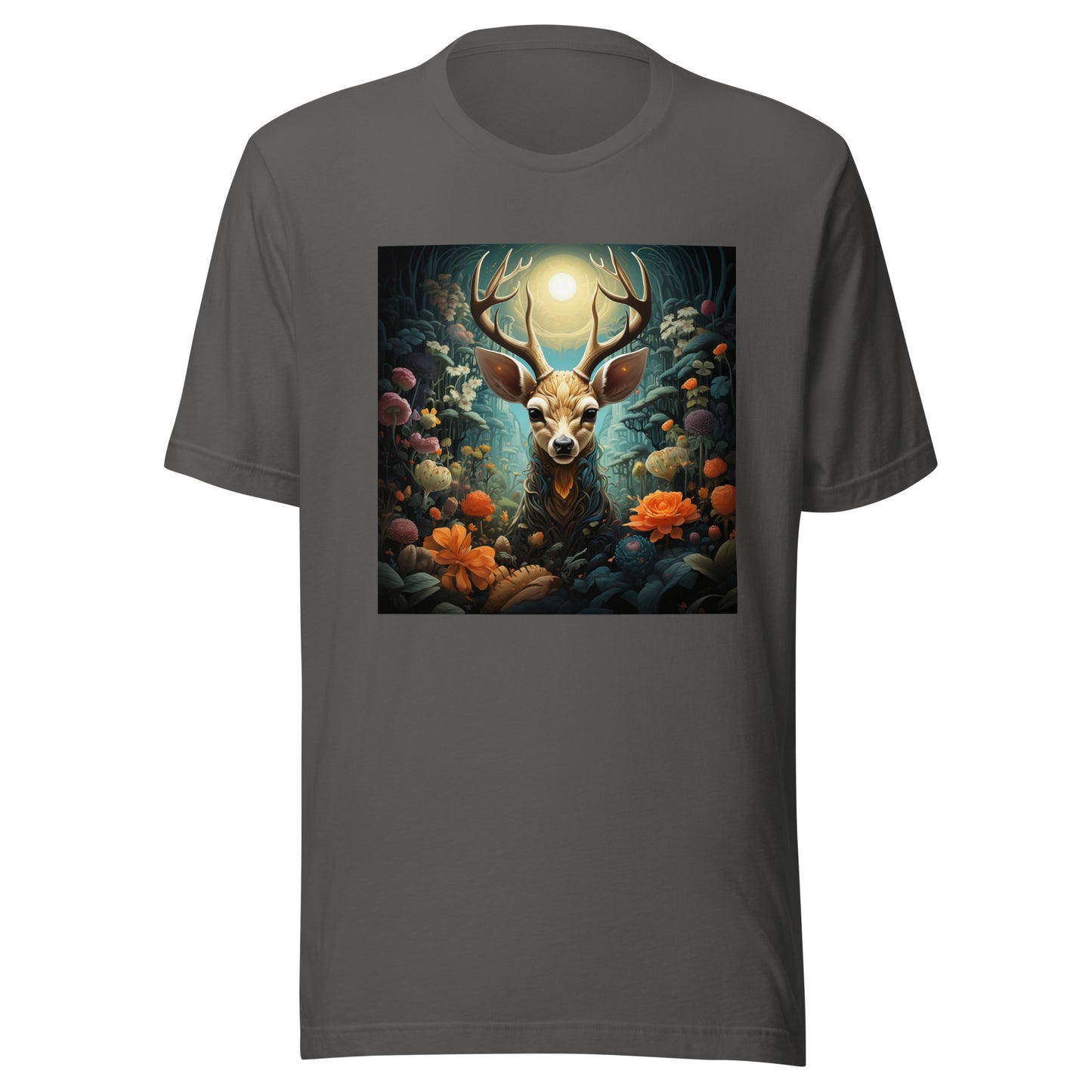 Forest Night Deer Moon Unisex Tee