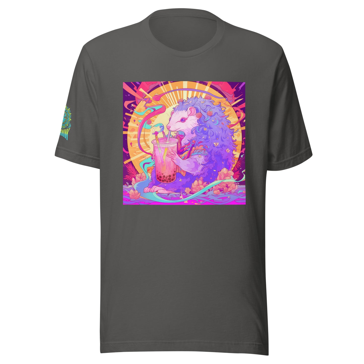 Avant Opossum Boba Tea Psyche Sun Orange Pink Pastel Unisex t-shirt