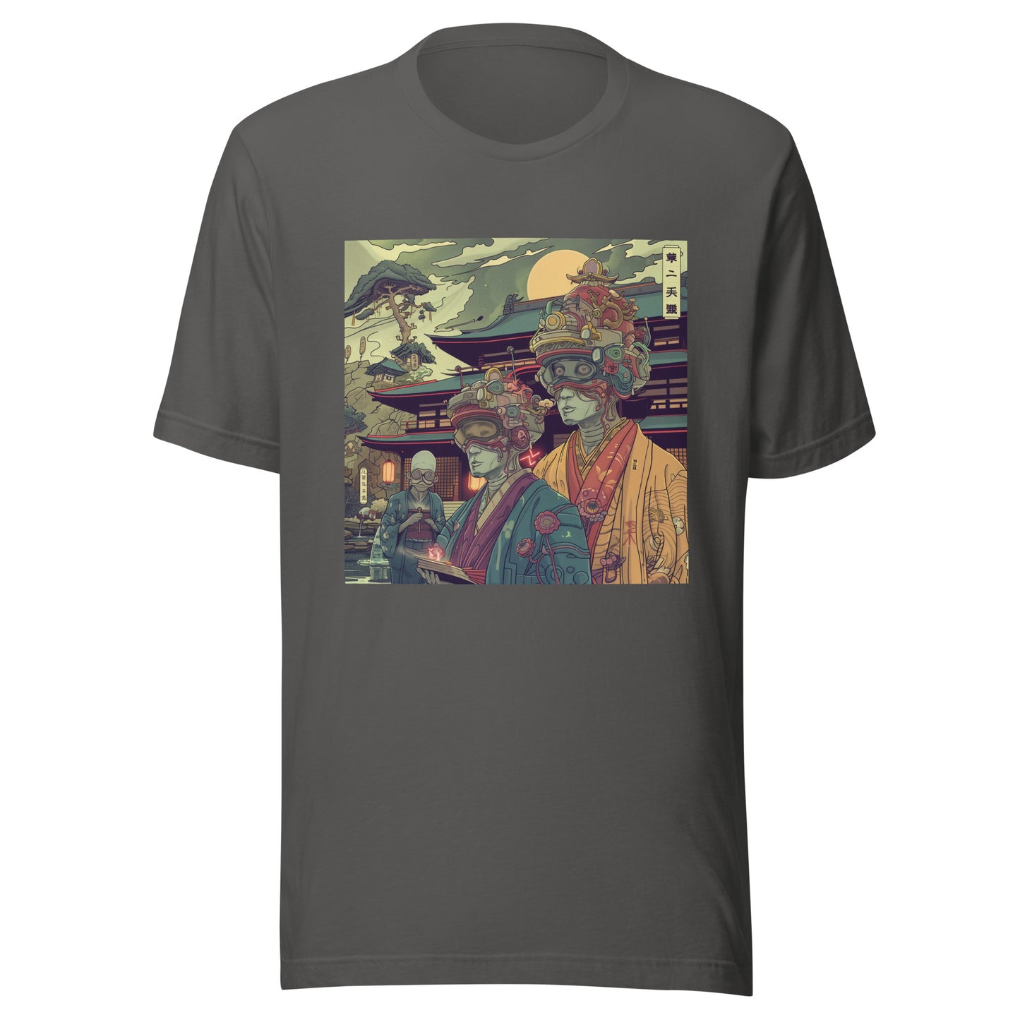 Grey Robot Kimono Shrine Unisex Tee