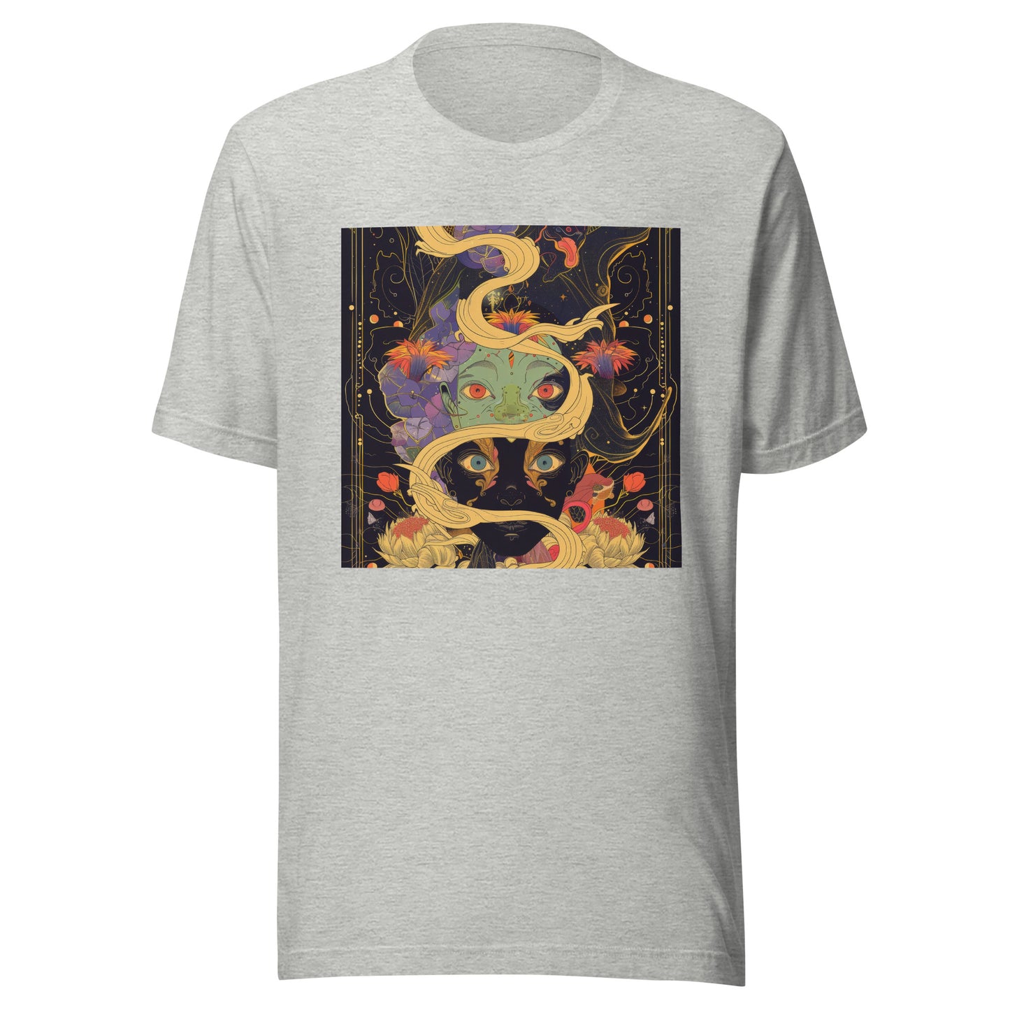 2 Soul Psychedelia Avant-Garde Smoke Lotus Space Unisex Tee – High-Resolution Art on Soft Bella+Canvas Cotton