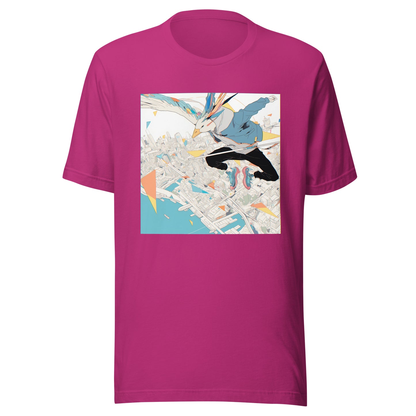 Goose Parkor Anime man Sneakers Pastel Fractals Unisex Tee