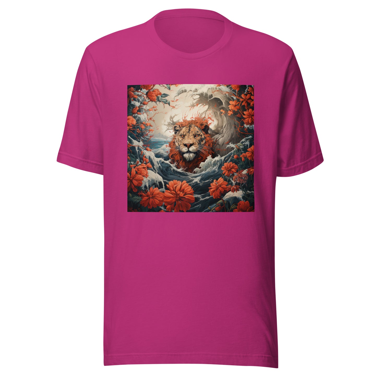 Lion Wave Flower Unisex Tee